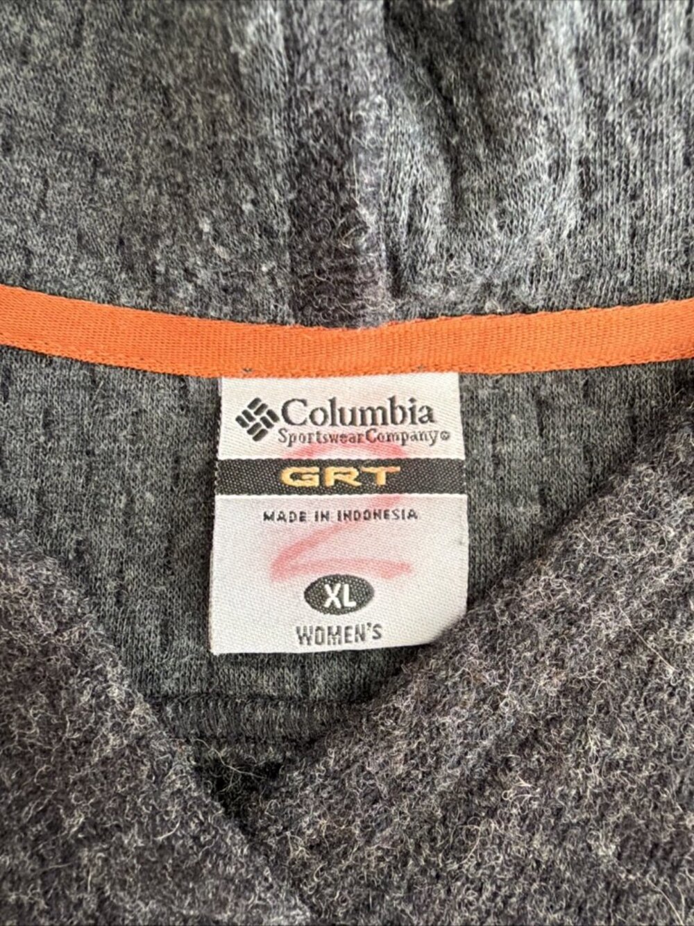 Columbia GRT Womens XL Gray Wool Blend Hoodie Pullover Gorpcore Outdoor - Picture 7 of 9